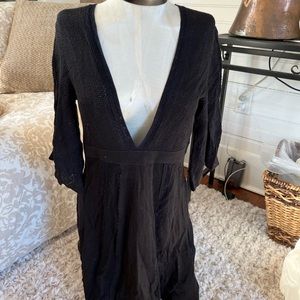 Free People navy knee length dress Large